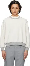 Lady White Co. Gray & White Mini Crewneck Reversible Sweatshirt In Reverse Heather Grey