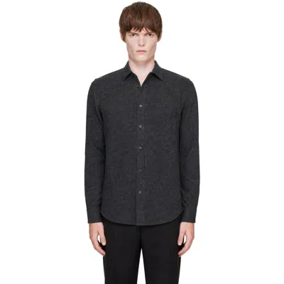 Lady White Co. グレー Crater ウール シャツ In Black