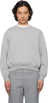 Lady White Co. Gray Mini Crewneck Sweatshirt In Pigment Chalk