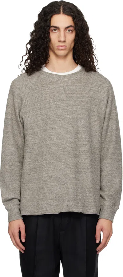 Lady White Co. Gray Raglan Thermal Sweatshirt