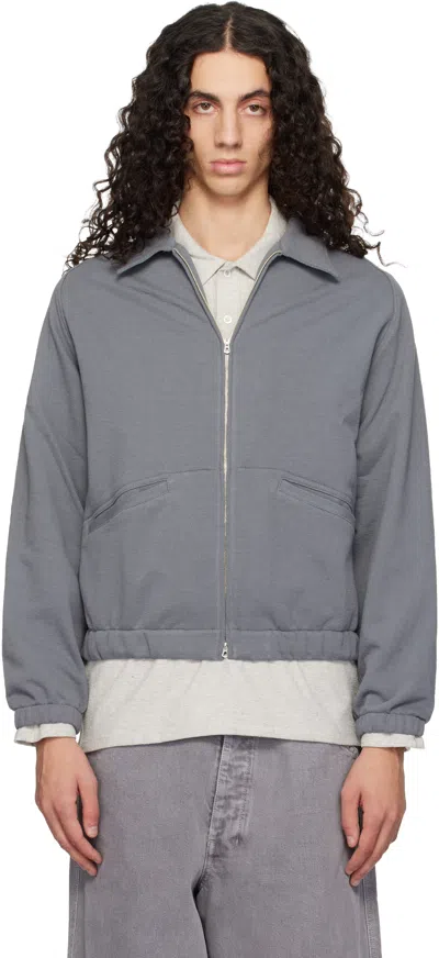 Lady White Co. Gray Textured Coach Jacket