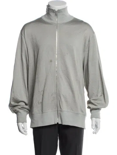 Pre-owned Lady White Co. Mock Neck Long Sleeve Sweatshirt In Blue