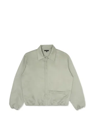 Lady White Co. Point-collar Twill Jacket In Green