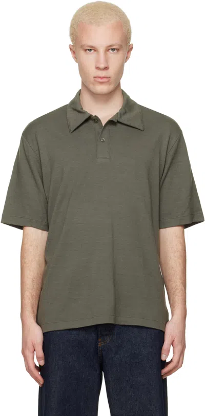 Lady White Co. Taupe Summer Wool Polo In Brown