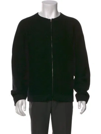 Pre-owned Lady White Co. Wool Crew Neck Pullover In Black