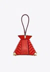 Laetis Farah Nappa Leather Top Handle Bag In Red