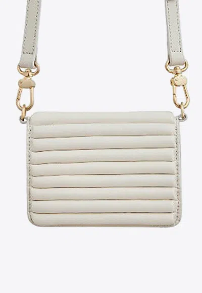 Laetis Milou Nappa Leather Crossbody Bag In Cream