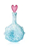 Laetitia Rouget Amour Glass Carafe In Blue