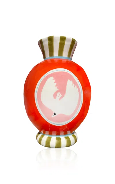 Laetitia Rouget - Birdies Flower Vase - Multi In Red