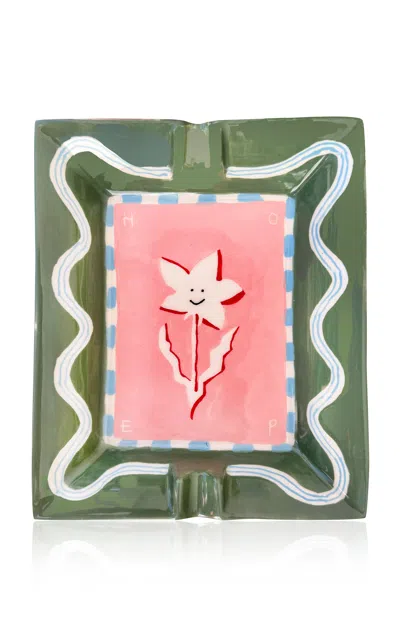 Laetitia Rouget - Blooming Hope Ashtray - Multi In Green
