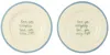 Laetitia Rouget Blue & Green 'love You Everyday' Dessert Plate Set In Love You Everyday