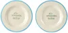 Laetitia Rouget Blue & White 'it's Complicated Darling' Dessert Plate Set In Bright Blue