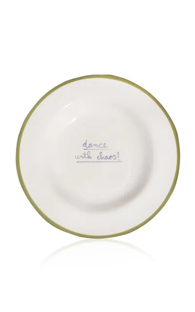 Laetitia Rouget - Dessert Plate Dance With Chaos ! - Multi In White