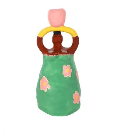 Laetitia Rouget Earthenware Nina Candle Holder In Green