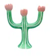 Laetitia Rouget Earthenware Tulips Candle Holder In Green