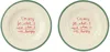 Laetitia Rouget Green & White 'i'm Sorry For...' Dessert Plate Set In White And Green