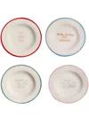 Laetitia Rouget X Browns I Put A Spell On You Porcelain Dessert Plates (set Of Four) In White