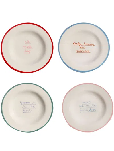 LAETITIA ROUGET X BROWNS I PUT A SPELL ON YOU PORCELAIN DESSERT PLATES (SET OF FOUR)