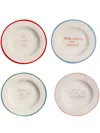 Laetitia Rouget X Browns I Put A Spell On You Porcelain Dessert Plates (set Of Four) In White