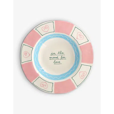 Laetitia Rouget In The Mood For Love Hand-painted Stoneware Dinner Plate 26cm In Multi