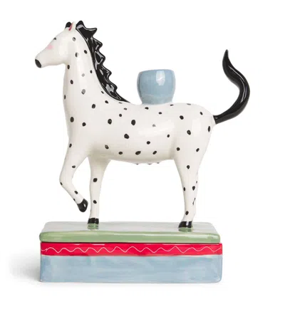 Laetitia Rouget Jose Dot Zebra Candle Holder In Multi