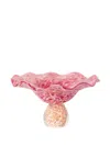 Laetitia Rouget Set Of 2 Lola Pink Glass Soucoupe