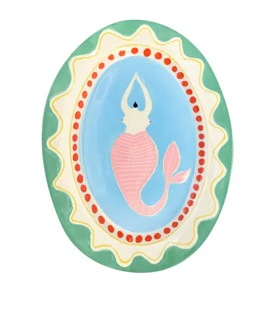 Laetitia Rouget Mermaid Platter Plate In Multi