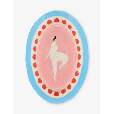 Laetitia Rouget Multi Femme Medium Stoneware Oval Plate