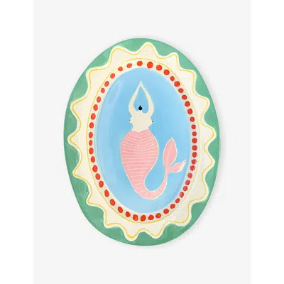 Laetitia Rouget Multi Mermaid Large Oval Stoneware Platter