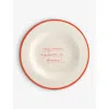Laetitia Rouget My Main Passion Is Drama Stoneware Dessert Plate 20cm In Multi