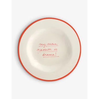 Laetitia Rouget My Main Passion Is Drama Stoneware Dessert Plate 20cm In Neutral