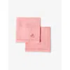 Laetitia Rouget Pink All Night Long Set Of Two Linen Napkins