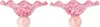 Laetitia Rouget Set Of 2 Lola Pink Glass Soucoupe In Pink