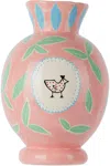 Laetitia Rouget Pink 'listen To The Birds' Vase In Pink