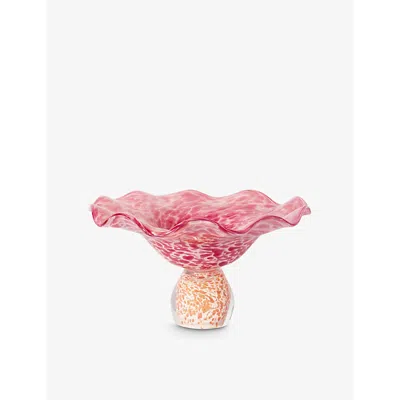 Laetitia Rouget La Blue Glass Soucoupe In Pink