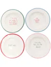 Laetitia Rouget X Browns Printed Stonewear Plates Set In Multicolour