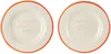Laetitia Rouget Red & White 'my Main Passion Is Drama' Dessert Plate Set In Red