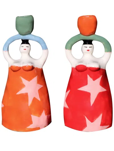 LAETITIA ROUGET X BROWNS PORCELAIN CANDLE HOLDERS (SET OF TWO)