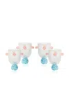 Laetitia Rouget Set Of Four Dotty Blue Glasses Blue In Multi