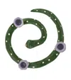 Laetitia Rouget Sneaky Dots Candle Holder In Green