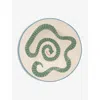 Laetitia Rouget Sneaky You Hand-painted Ceramic Plate 26cm In Green