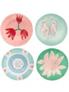 Laetitia Rouget Multicolour To The Moon And Back Dinner Plate Set In Multicolour