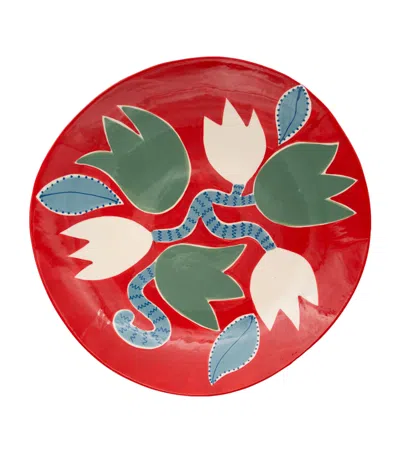 Laetitia Rouget Tulip Fruit Platter In Red