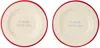 Laetitia Rouget White & Red 'i Could Poison You' Dessert Plate Set In White & Red