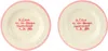 Laetitia Rouget White 'je T'aime, À La Folie' Plate Set In Multi