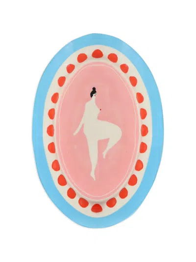 Laetitia Rouget Woman-print Decorative Plate In Multi