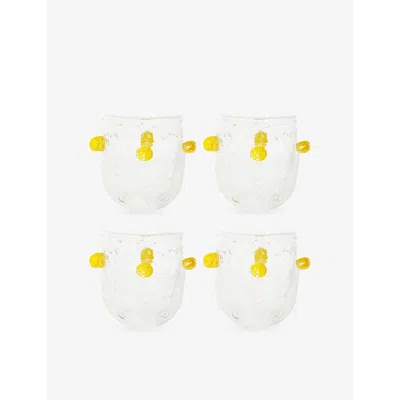 Laetitia Rouget Yellow Manola Set Of Four Glass Tumblers