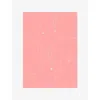 Laetitia Rouget Pink & White Lazy Sunday Embroidered Linen Tablecloth In Multi