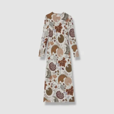 Pre-owned Lafayette 148 $1498  York Women Ivory Bohemia A-line Midi Dress Size 12 In White