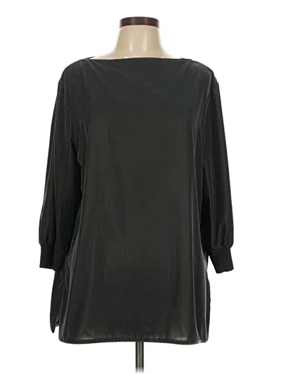Pre-owned Lafayette 148 3/4 Sleeve Blouse In Black